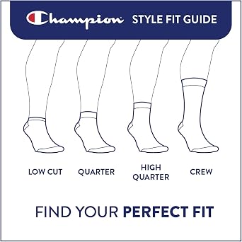 Champion Women's Quarter Cushioned Athletic Socks, 6-Pack