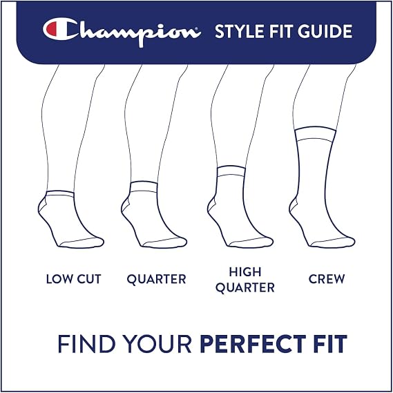 Champion Women's Quarter Cushioned Athletic Socks, 6-Pack