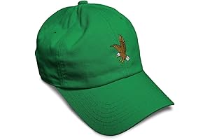 Eagle's Hat Kelly Green: Embroidered Emblem of Soaring Flight