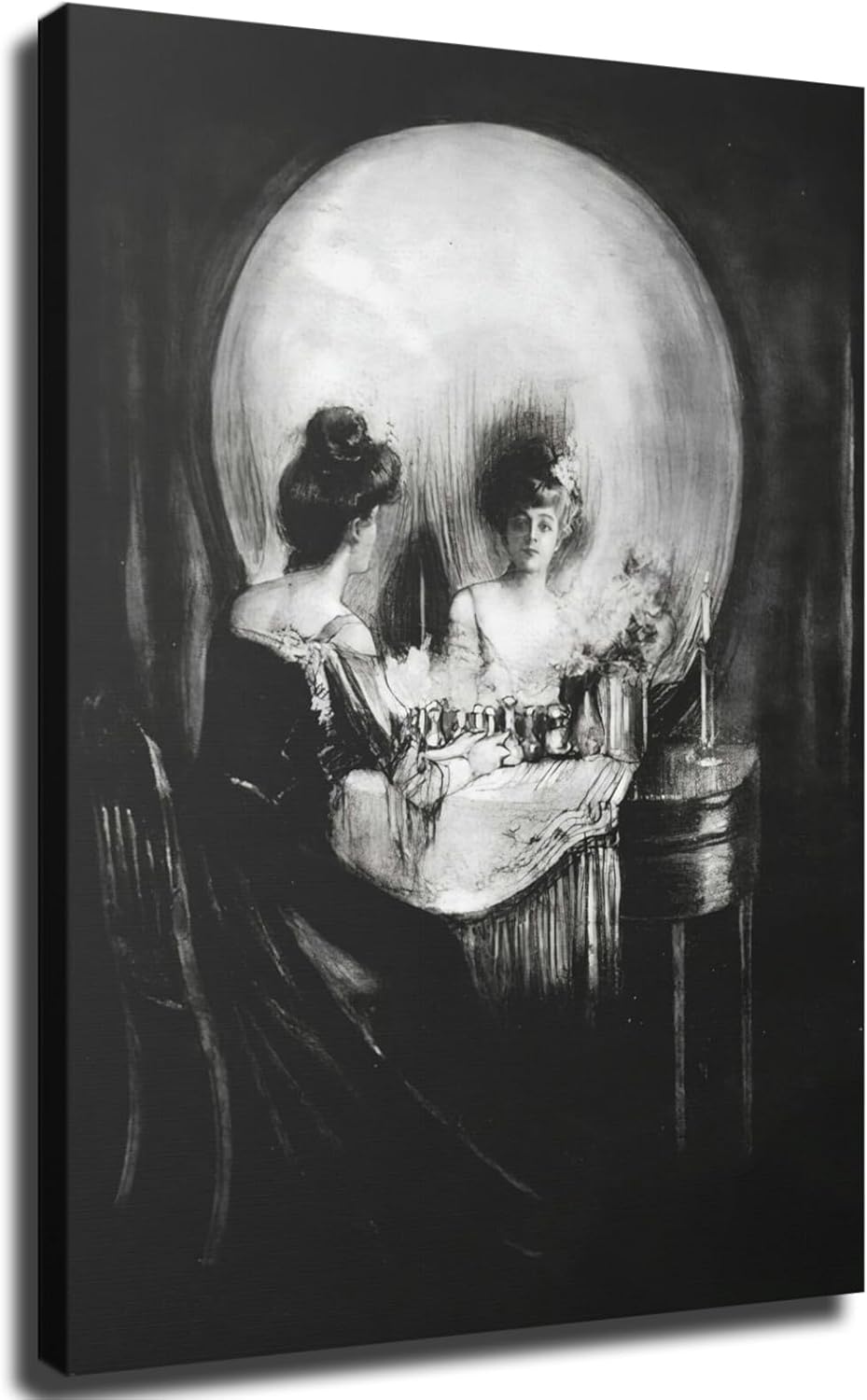 All is Vanity Charles Allan Gilbert Canvas Art Print Poster Art Prints Living Room Office Decor Modern Family Bedroom Decor Posters (20x30inch-No Framed)