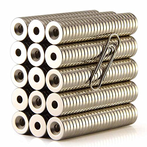 Wotoy 25 Pieces 10X3Mm Diy Multi-Use Refrigerators Magnets With 3Mm Hole For Fridge Door Whiteboard Map Round Hole Magnet #TOP5