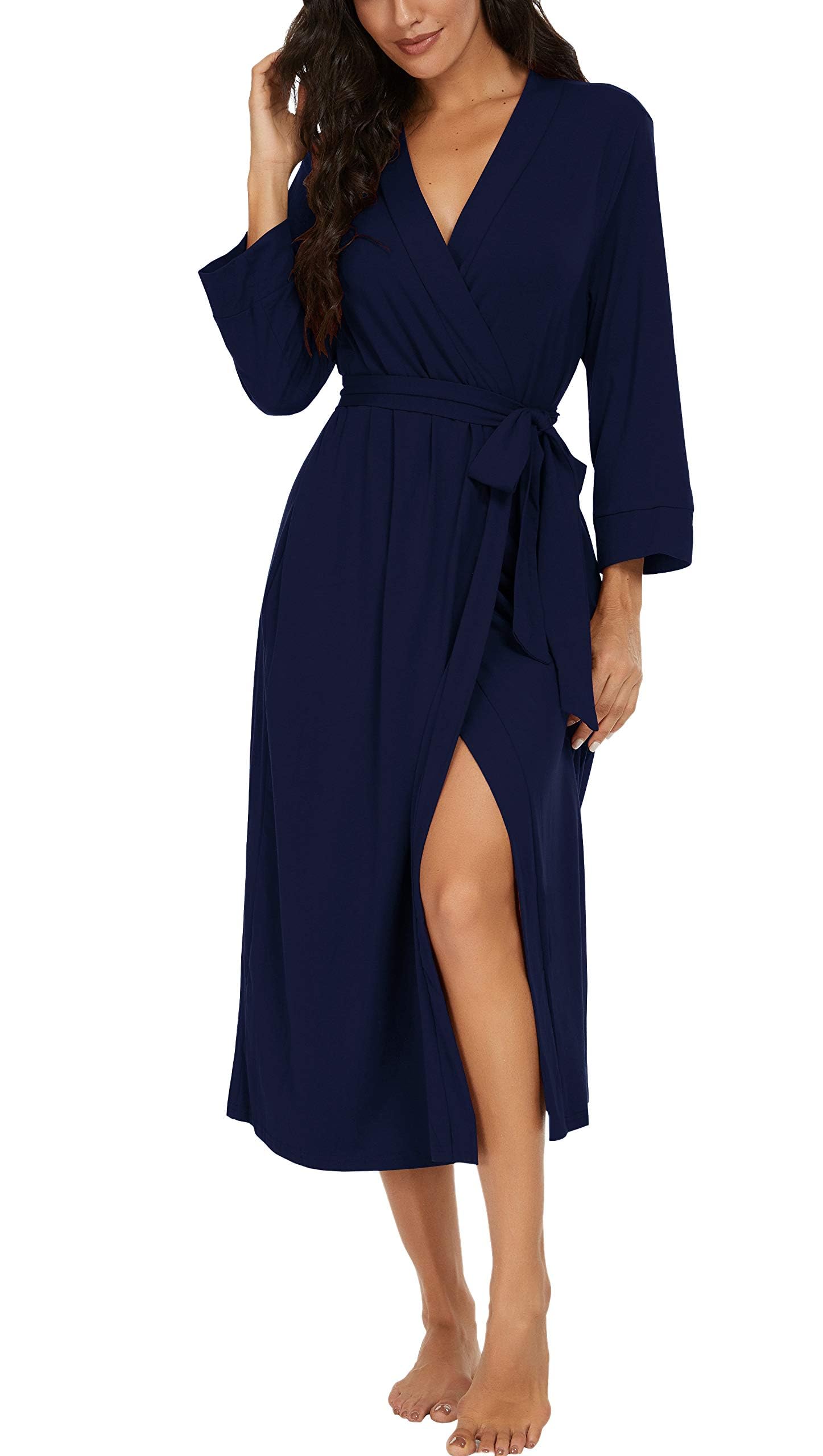 VINTATRE Robes for Women Long Knit Bathrobe XS-4XL