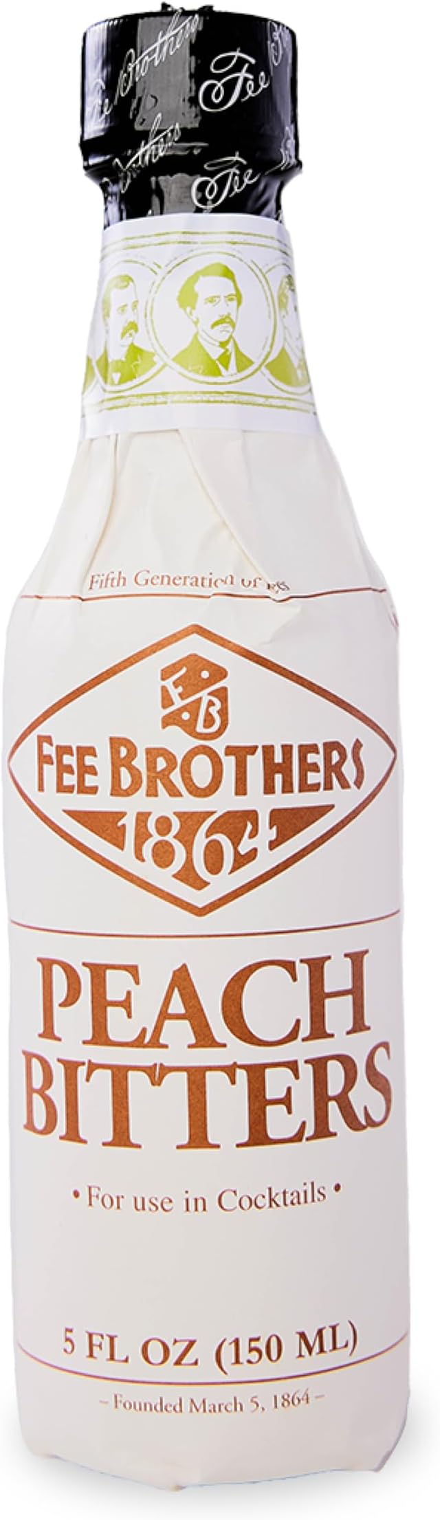 Fee BrothersPeach Cocktail Bitters - Aromatic Cocktail Mixer & Concentrated Flavoring, Gluten Free, Vegan-Friendly, 5 fl oz