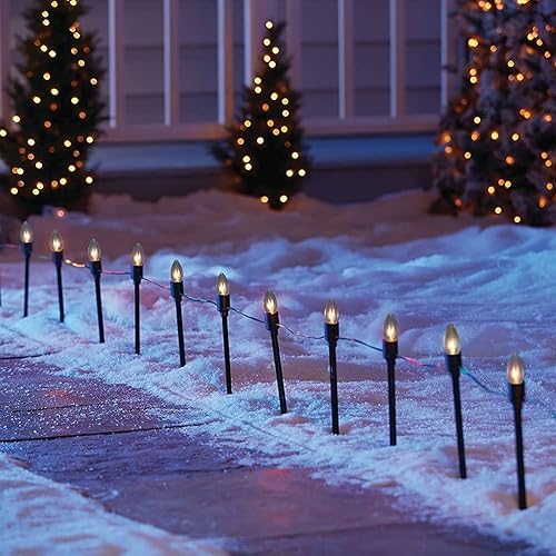 Miniatura 7 de Paquete de 25 bombillas incandescentes transparentes C9, bombillas de Navidad C9 de repuesto, bombillas de luz nocturna de 7 W, base intermedia