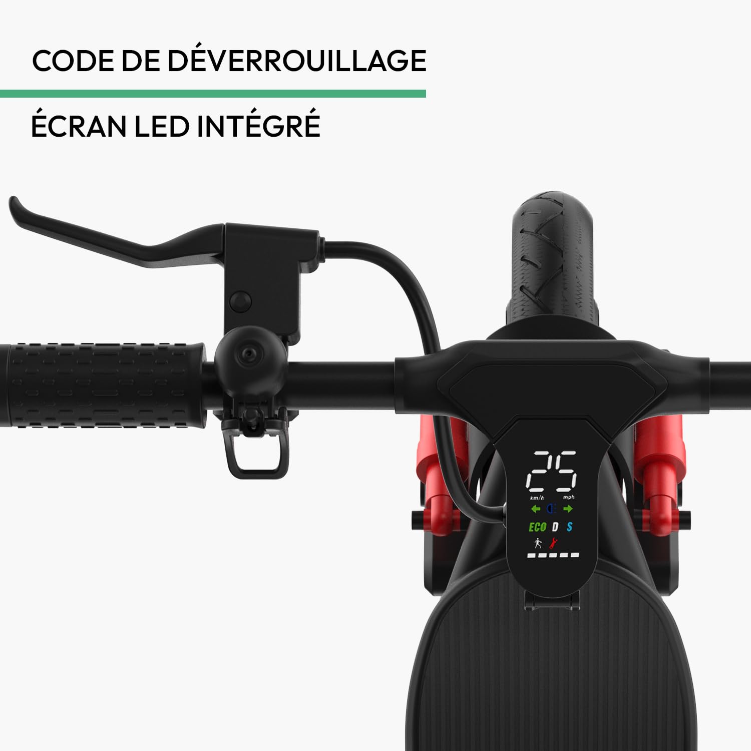 Wispeed - Airo V13 - Trottinette Électrique Adulte 10’’ - Autonomie 50 km - Moteur 400W (700W Max) - 25 km/h - Frein à Disque - IP65 - Écran LED - Clignotants - Double Suspensions