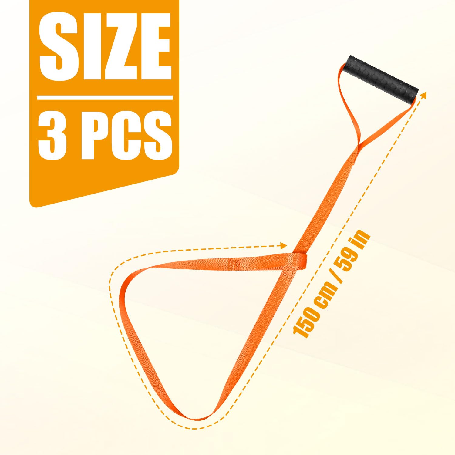 XIHIRCD Deer Drag 3 Piezas Naranja Arnés para Tirar de Venado con Lazo de Autobloqueo y Mango de Fácil Agarre Cuerda de Arrastre Accesorios de Caza