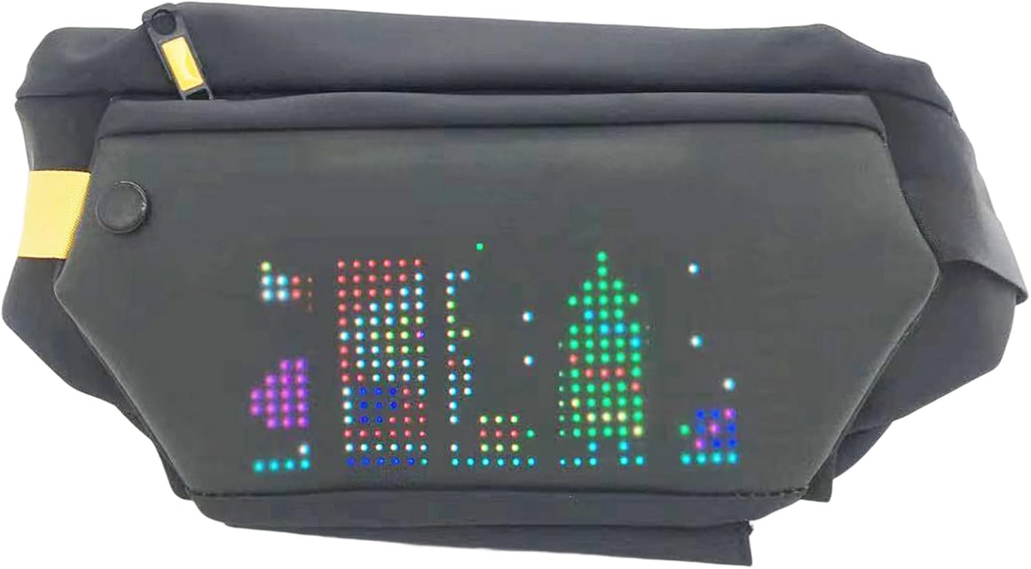 Marsupio a tracolla a LED con controllo tramite app, design antifurto, cinturino regolabile per accessori da viaggio, impermeabile, in poliestere PU, leggero