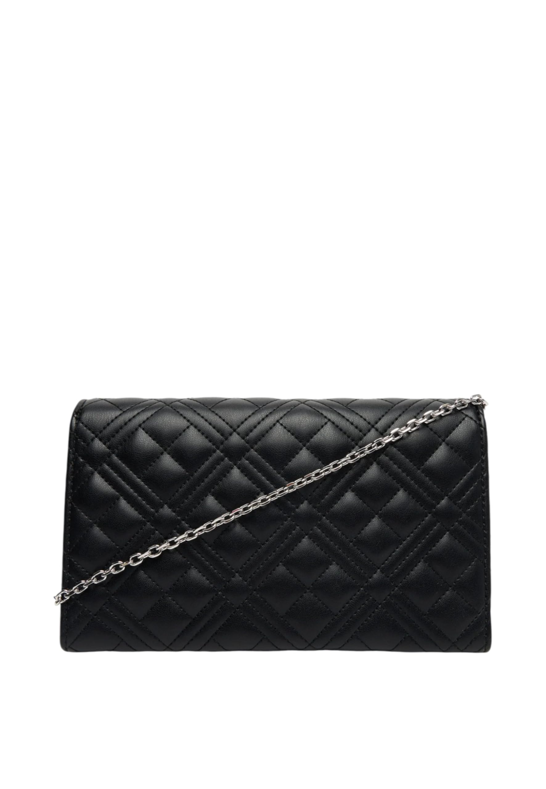 Love Moschino BORSA QUILTED PU NERO+GALV.NIKEL
