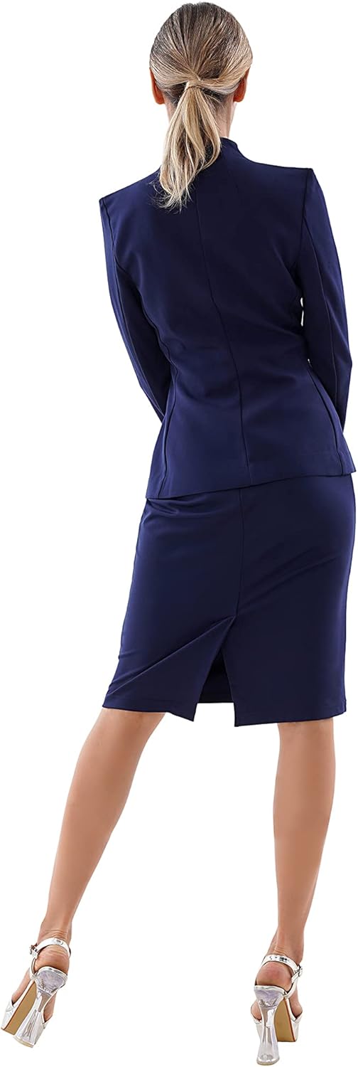 Marycrafts Women’s Blazer Skirt Suit Set – Professional 2 Pieces Outfit for Business Office Work and Career Attire - Image 8