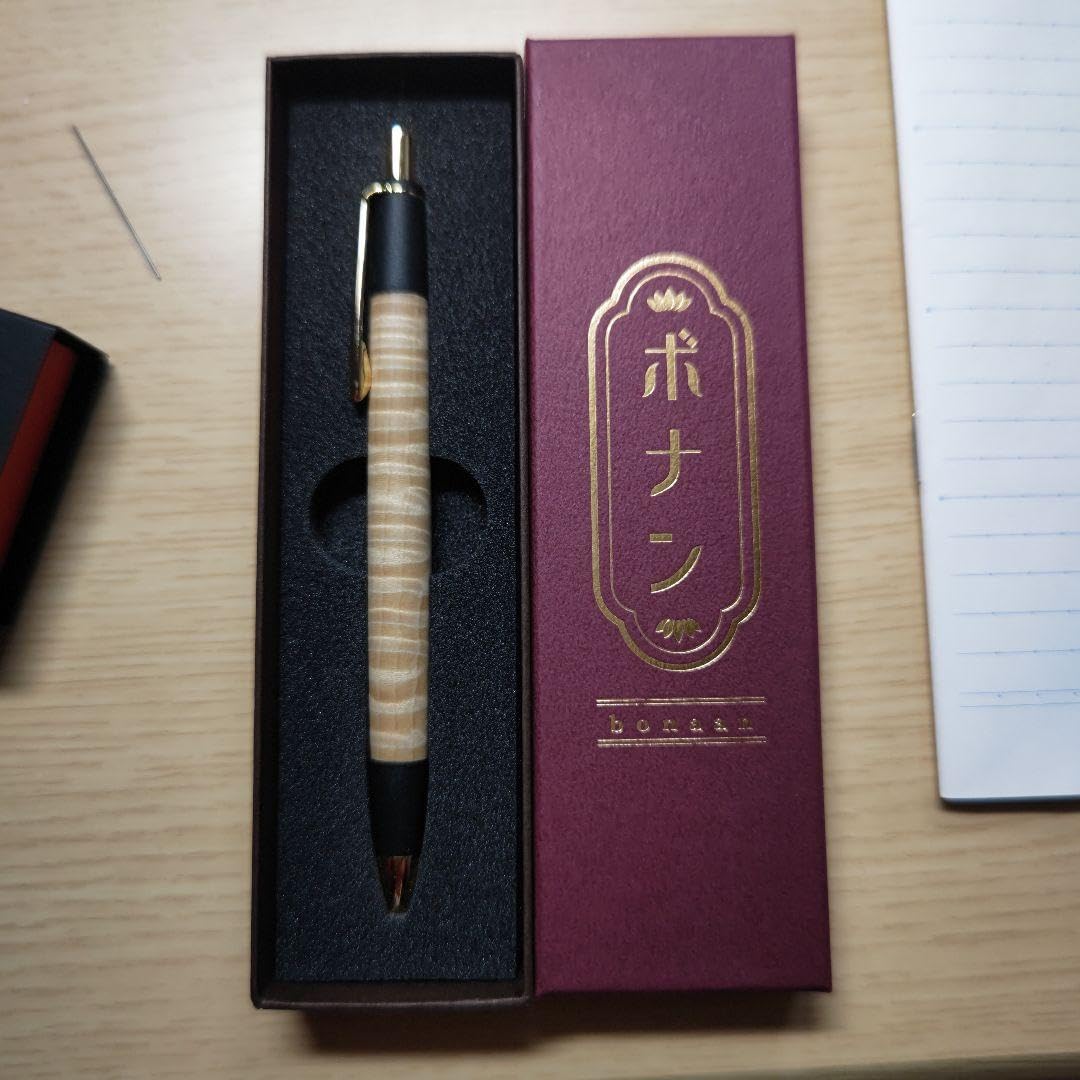 Amazon | ボナンペン 栃縮み杢 ボールペン野原工芸似 | 油性ボールペン 