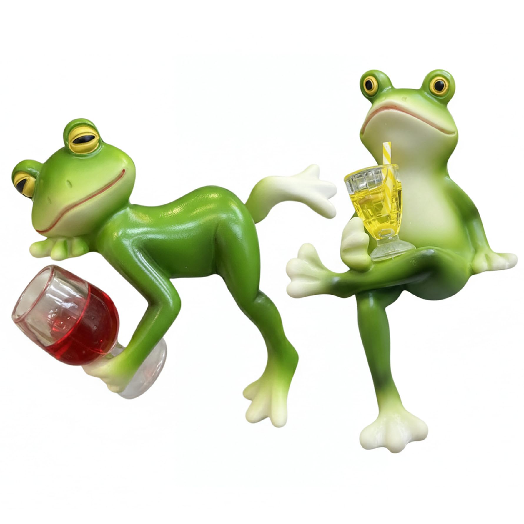 Grenouille en résine pour pot de jardin : animez vos plantes d'extérieur