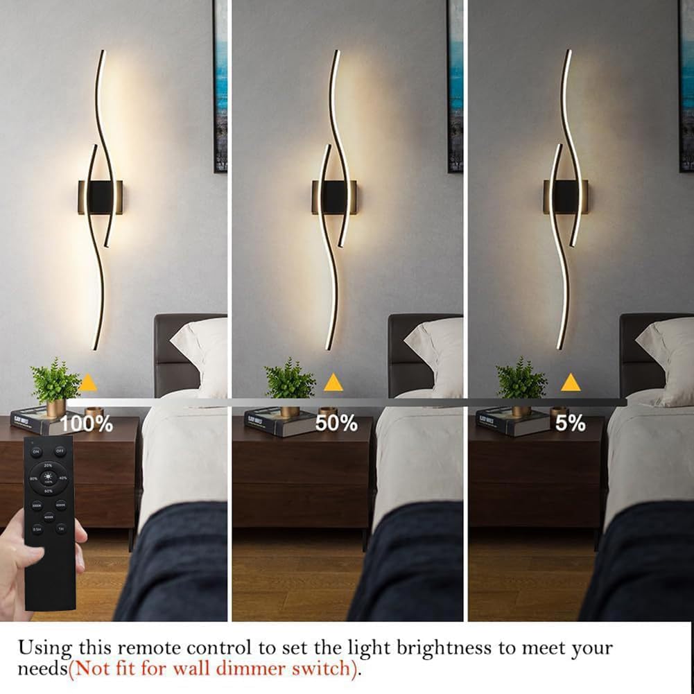 10W LED Akku Wandleuchte Ohne Bohren 80cm Lang Wandlampe Innen Dimmbar mit Fernbedienung Kabellose Wandbeleuchtung USB Wiederaufladbar 6000mAh mit Timing Nachttischlampe für Wohnzimmer Schlafzimmer