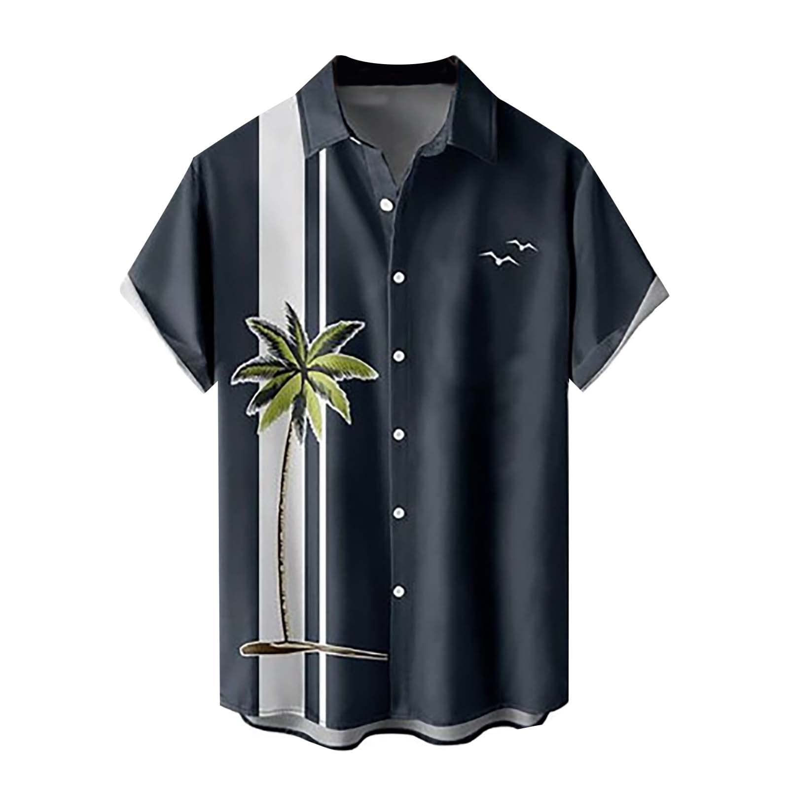 Hawaiian Men Fashion Shirt Blouse Men Floral Shirts for Men Beach Shirts Tropical Holiday Button Down T-Shirt White Holiday Summer Print Beach Casual Hawaii Shirt