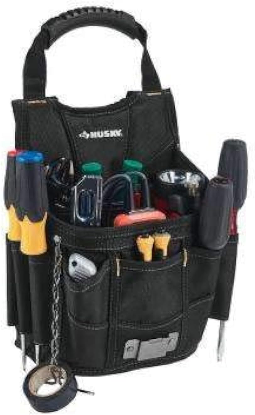 Husky 13-Pocket Large Utility Pouch Black tools not included