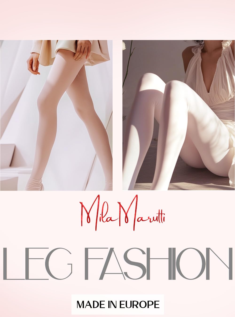 Mila Marutti Women's Tights Semi Opaque Stockings for Women | Semi Sheer Pantyhose Nylons | Made in EU