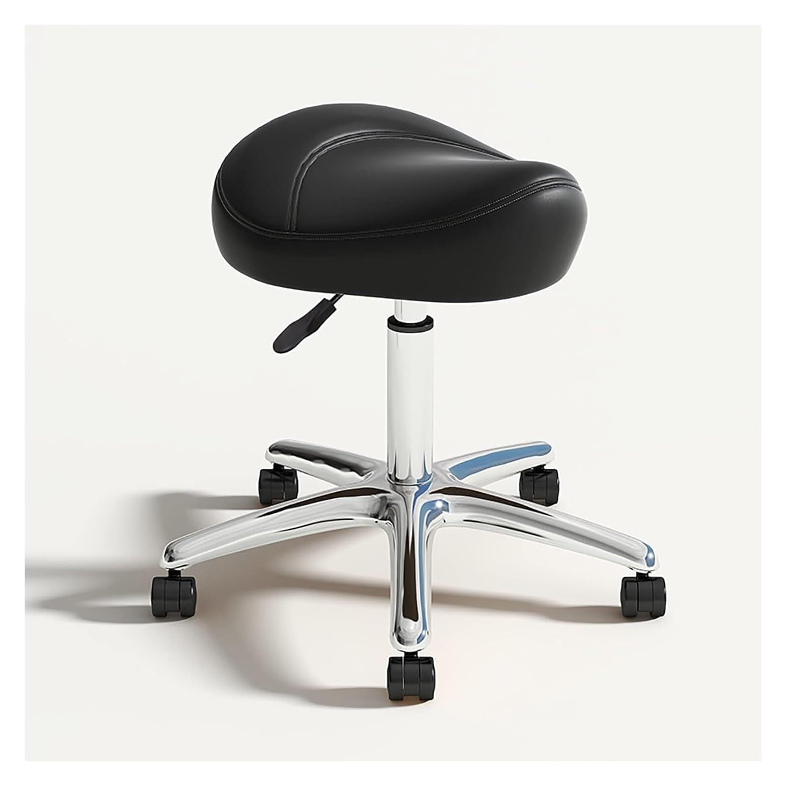 Silla de Montar, Silla de Oficina, Silla de Escritorio, Taburete de Silla de Montar, Giratorio, Altura Ajustable con Ruedas, Taburete ergonómico Resistente para Laboratorio, clínica, Dentist