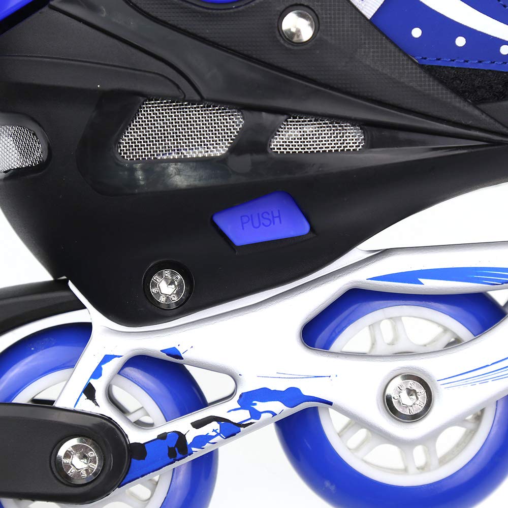 Patins à Roues alignées réglables avec Roues Lumineuses pour Enfants et Adultes pour Filles et garçons, Hommes et Femmes