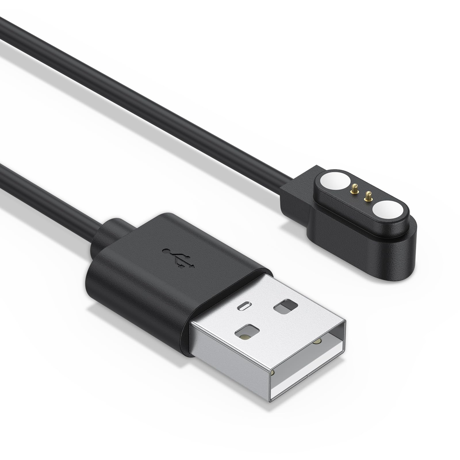 スマートウォッチ充電ケーブル 2pin 2.84mm USB磁気充電 1M 対応Willful SW021/SW023/SW025 / YAMAY SW021/ SW023 / ID205S /ID205L /ID216 /Uwatch