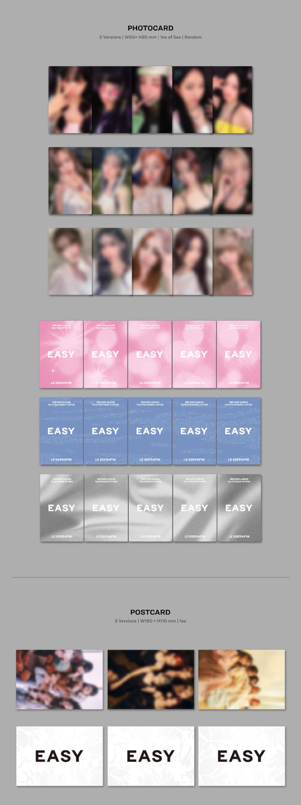 LE SSERAFIM EASY vol.1 トレカ 18枚 Amazon.co.jp: LE SSERAFIM : EASY Vol.1 (BALMY FLEX Version) 3rd