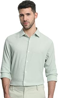 MUFTI Black Solid Slim Fit Shirt