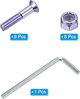 Vista 3 de PATIKIL Kit de herramientas para monopatín, tornillos de montaje, tornillos de cabeza hexagonal, juego de tuercas con llave para Longboard Cruiser