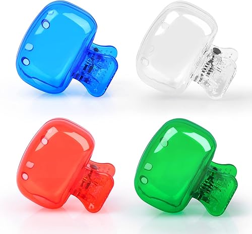 Eaezerav Paquete de 4 fundas para cepillos de dientes, protector de cepillo de dientes, clips portátiles de plástico para cepillos de dientes, funda