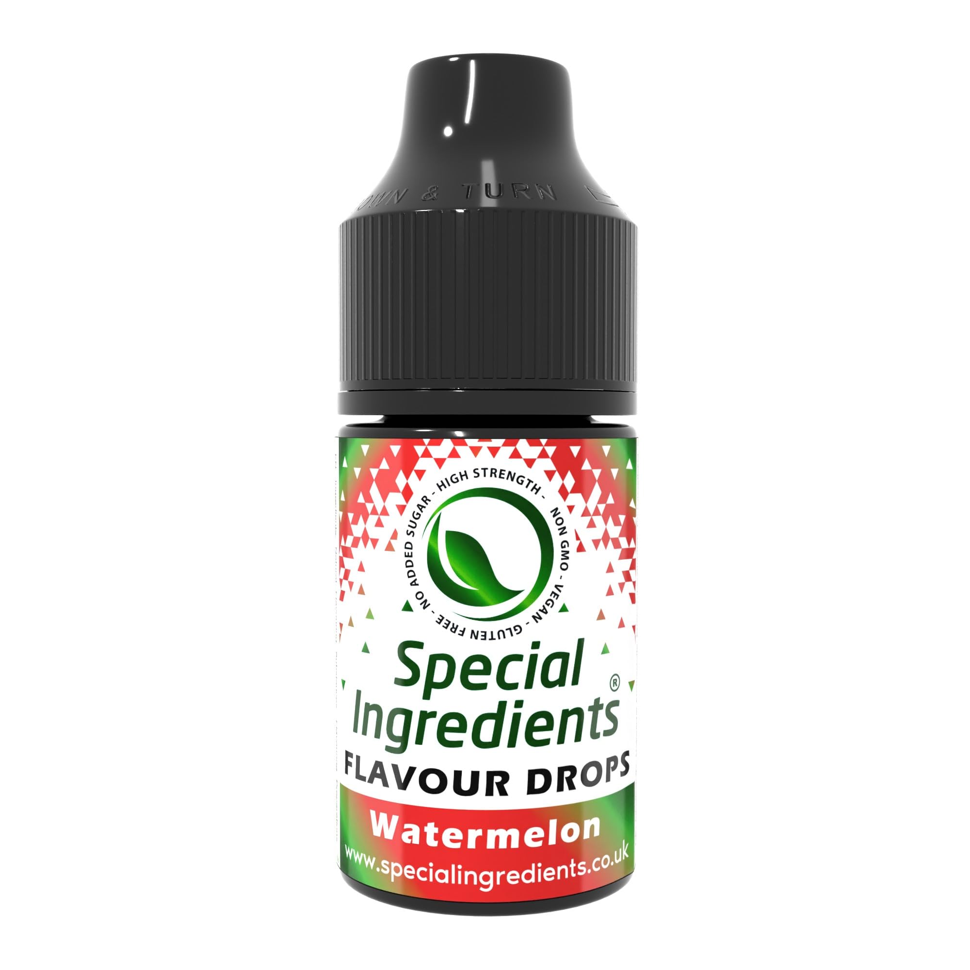 Special Ingredients Flavour Drops Watermelon, 1 L | Wassermelone-Geschmackstropfen, Lebensmittelaroma, Vegane Geschmackstropfen, Für Backen, Speisen und Getränke, Zuckerfrei