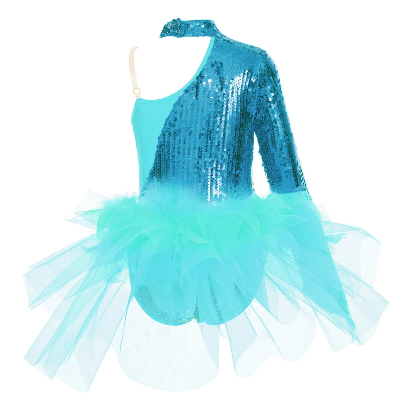 Mädchen Ballettanzug Ballettanzug Ballettröckchen Ballettanzug ... für Tänzerinnen(Green,16Y)