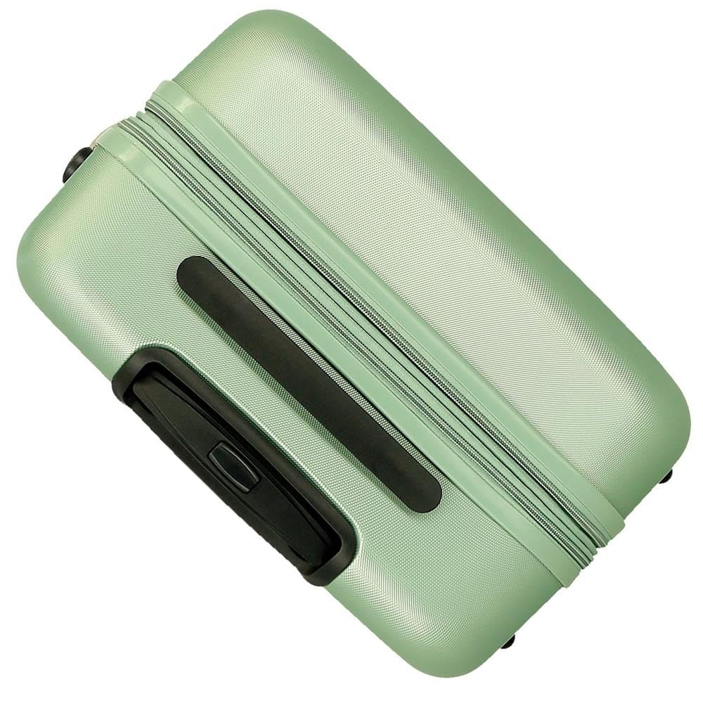 Roll Road Kambodża walizka kabinowa, zestaw walizek z twardego tworzywa ABS, różne rozmiary, zamek szyfrowy z boku 4 koła podwójne bagaż ręczny, Zielony, 75 cm x 52 cm x 30 cm, Duża walizka