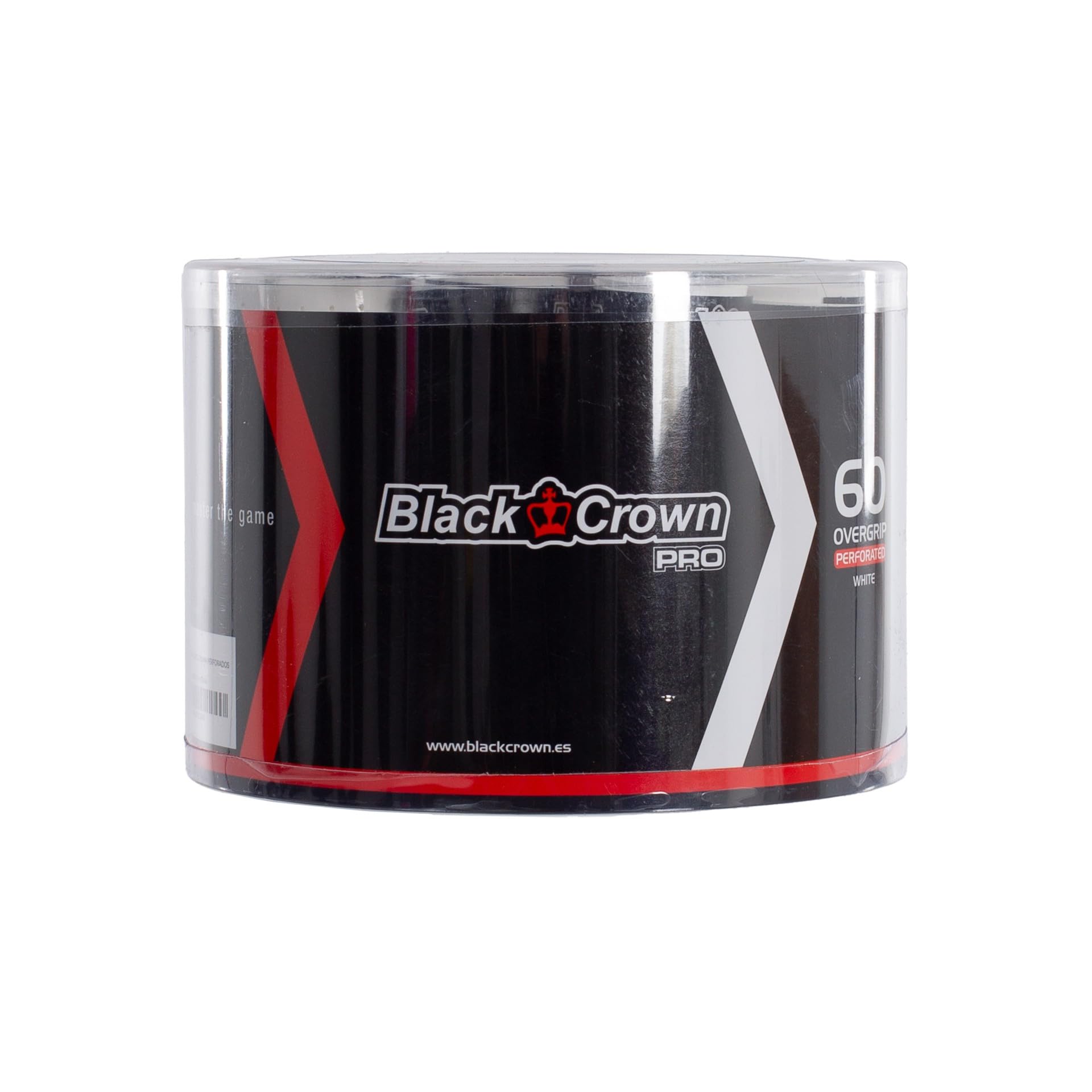 Black Crown - Tarro de 60 Overgrips de Pádel - Blancos o Multicolor - Absorben Sudor - Tacto Suave - Cómodo Agarre