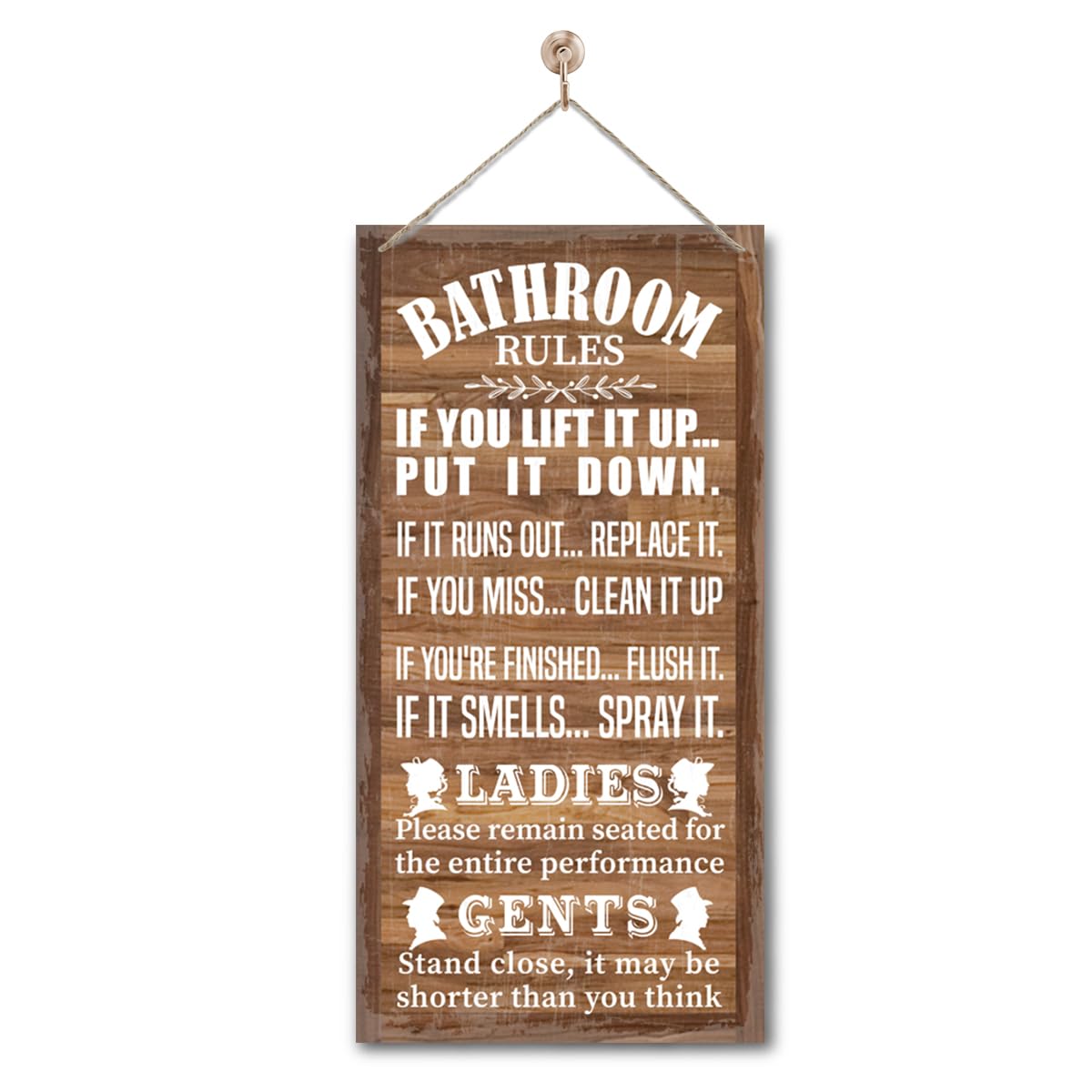 Photo 1 of Gkwa Rustic Western Bathroom Decor - Funny Wall Sign