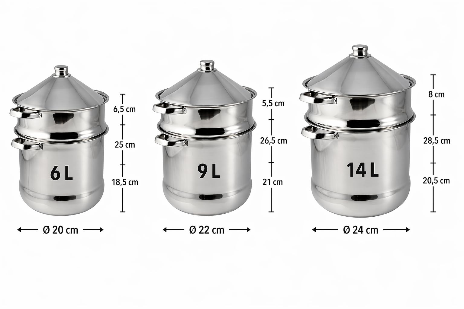 Couscoussier tajine 24 cm 14 litres