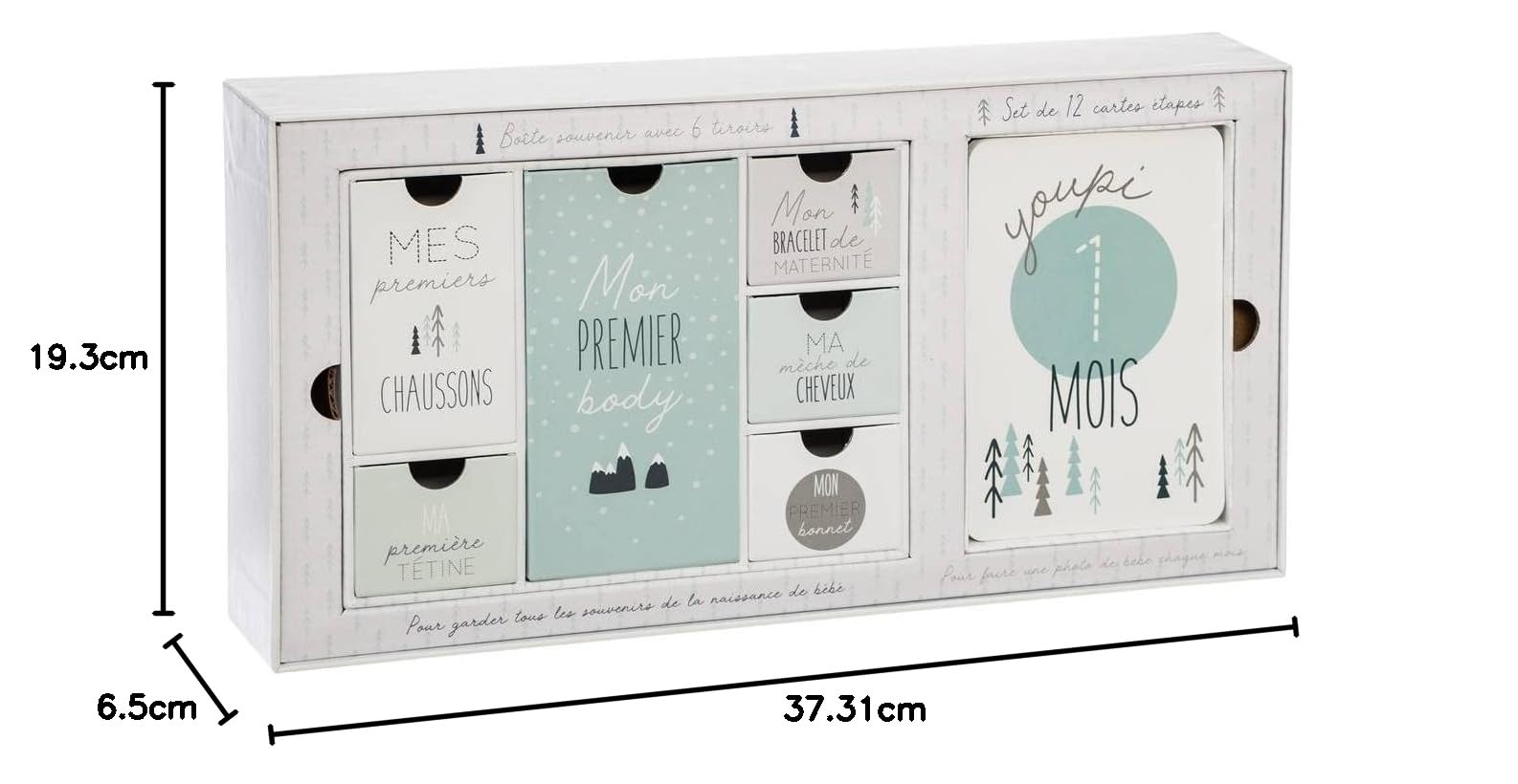 Scatola Regalo Decorativa Atmosphera - Design Foresta Verde, 30.5 Cm - Foto 3