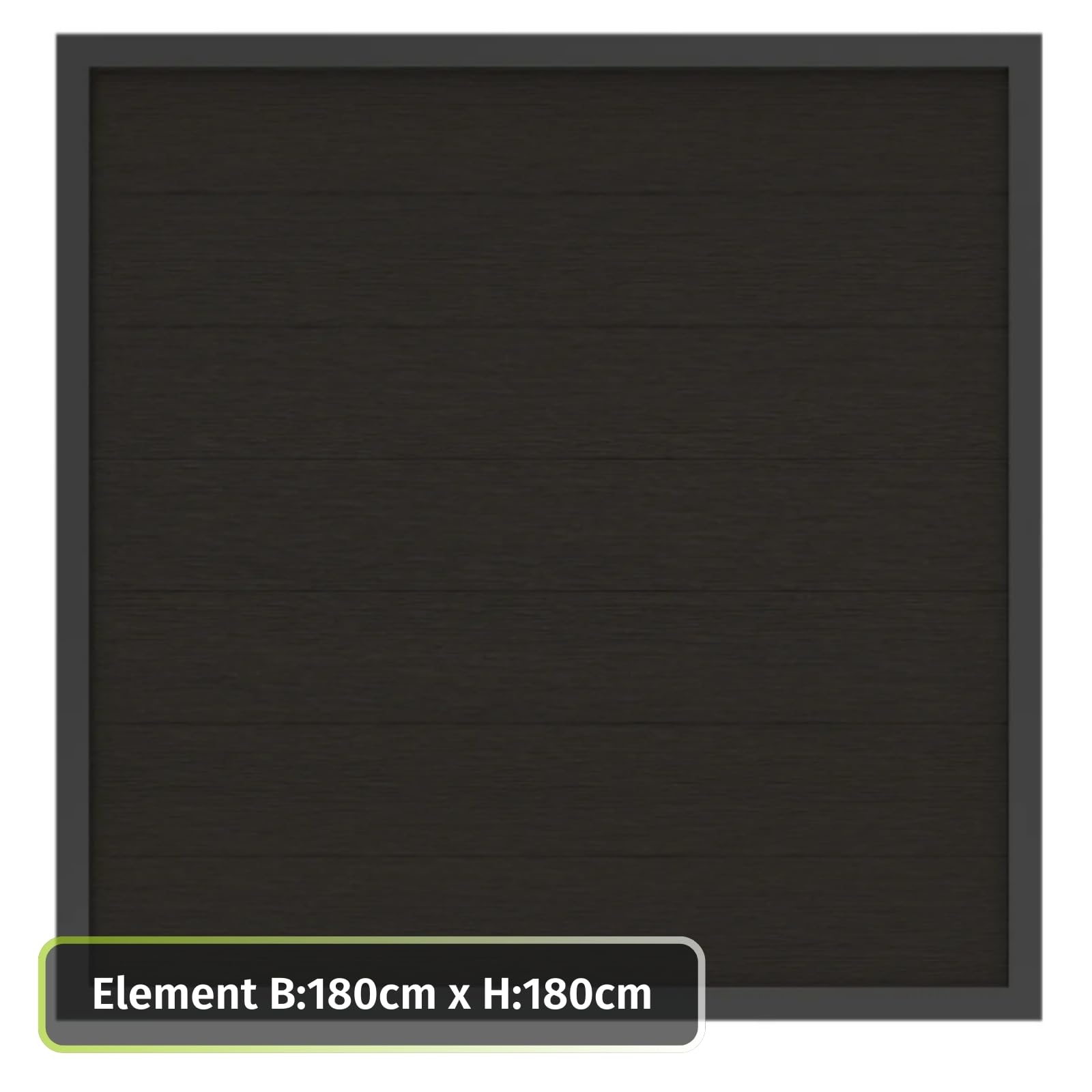 HORI Rahmenzaun WPC Sichtschutz Stecksystem Zaun Garten Gartenzaun Lamellenzaun Windschutz Zaunelemente - 180 x 180 cm - Anthrazit