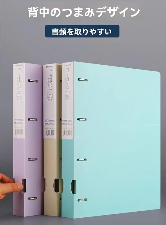 A4 Folder - A4 Ring Binder Folder for Documents | Space Saving Binder Folder Document Folder 4 Holes A4 File | Refill Binder Organizer for School Project Organizer Binder Parallel Imported A4 Folder