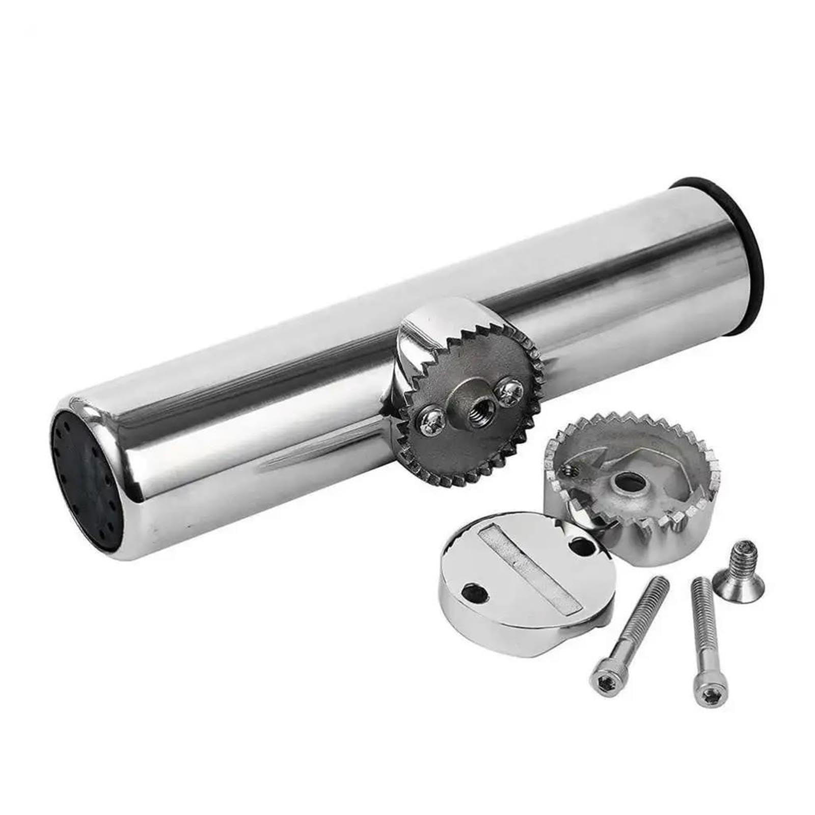 1 supporto for asta con morsetto regolabile in acciaio inox 316 da 19-50 mm