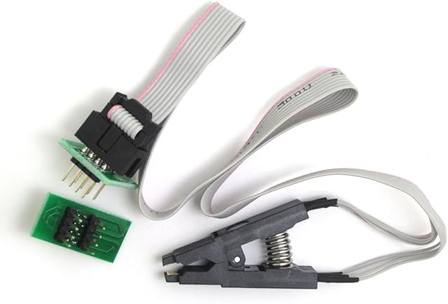 DollaTek SOIC8 SOP8 Test Clip For EEPROM 93CXX / 25CXX / 24CXX in-circuit programming+2 adapters