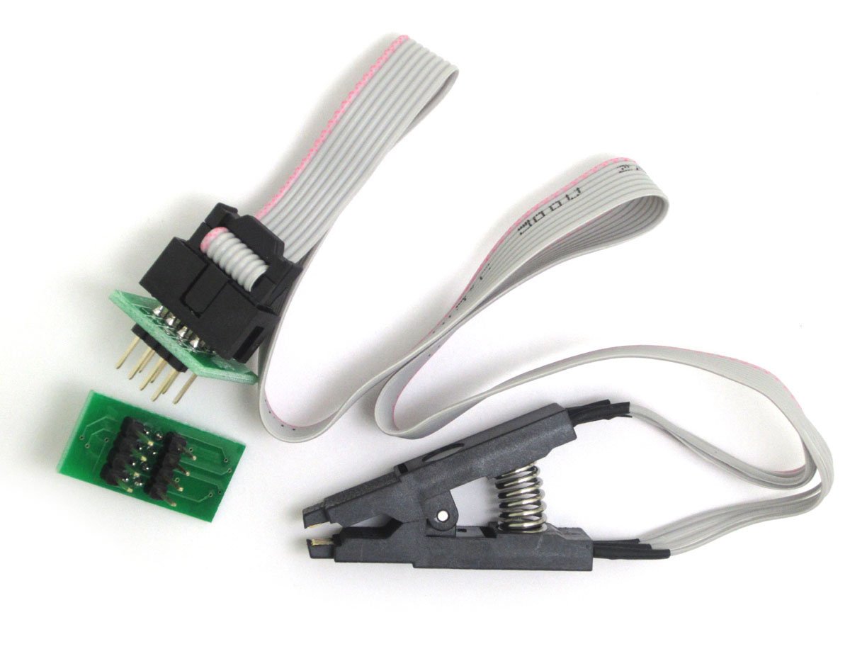 DollaTek SOIC8 SOP8 klips testowy do EEPROM 93CXX / 25CXX / 24Cxx programowanie In-Circuit + 2 adaptery