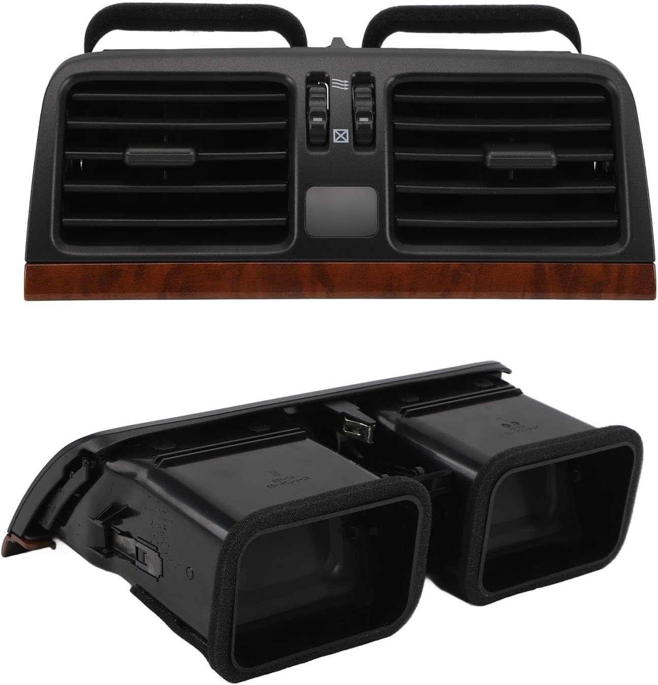 Center Air Vent Cover, Stylish Increased Airflow AC Vent Assembly Interior for LS 400 1997-2000, Insert AC Vent Grille Outlet Panel, AC Vent Trim Cover