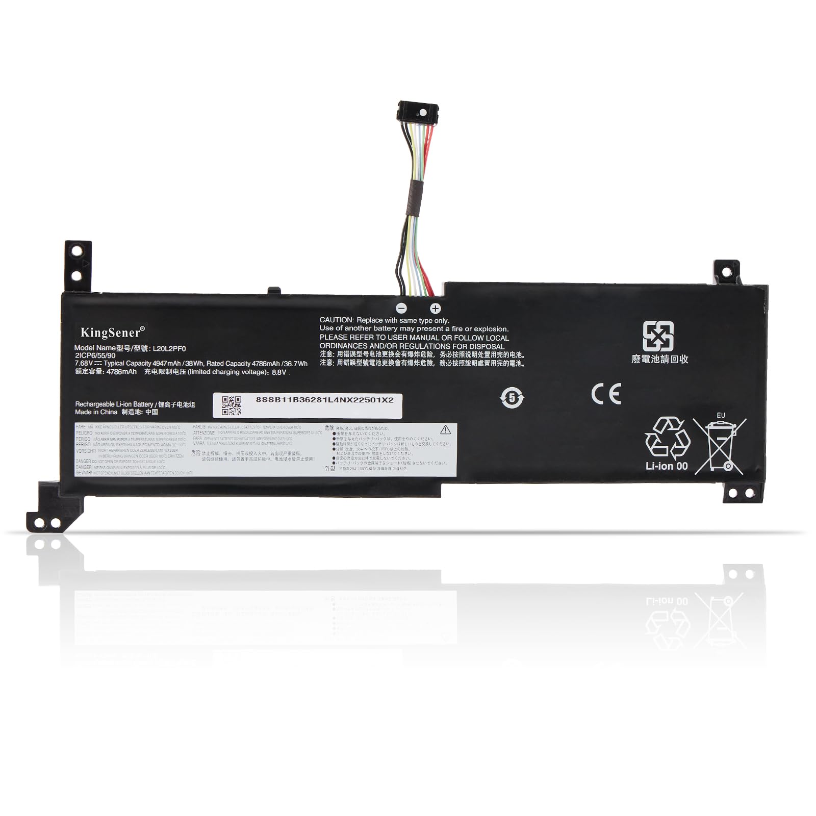 L20C2PF0 Batterie pour IdeaPad 3-14ITL6 3-15ITL6 3-17ITL6 38Wh