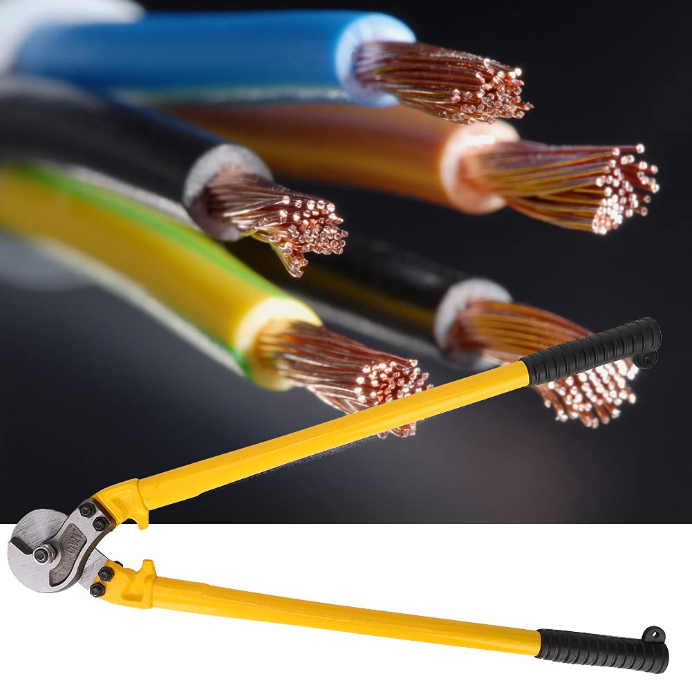 Cizalla de cable de alta resistencia Alicates de alambre de alta palanca Tijeras Cortadores de acero endurecido Cortador con brazos largos que ahorran esfuerzo para cuerda (Cortad