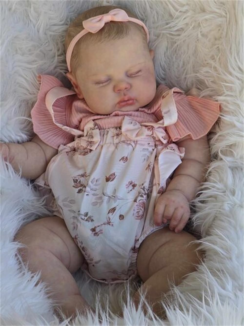 Anano Reborn Baby Dolls 24 inch Real Life Size Realistic Newborn Sleeping Baby Dolls Soft Cloth Body Life Like Reborn Doll with Painted Hair for Kids Ages 3+ - Image 5