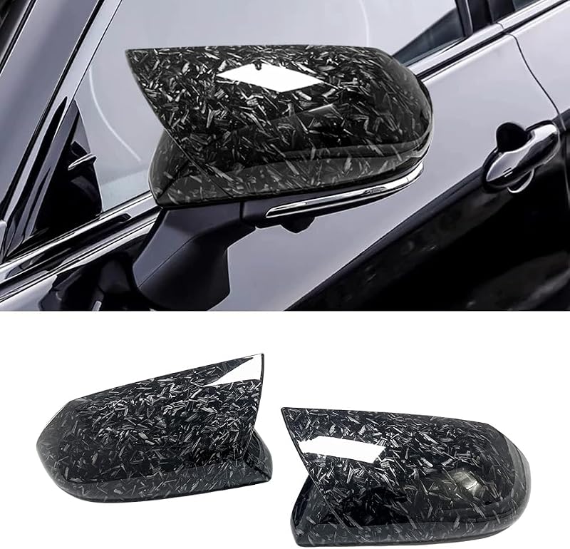 Capas de retrovisor externo MAXDOM LLC em ABS com padrão de carbono forjado para Toyota Camry 2018-2025 e Alavon 2019-2022 – Par
