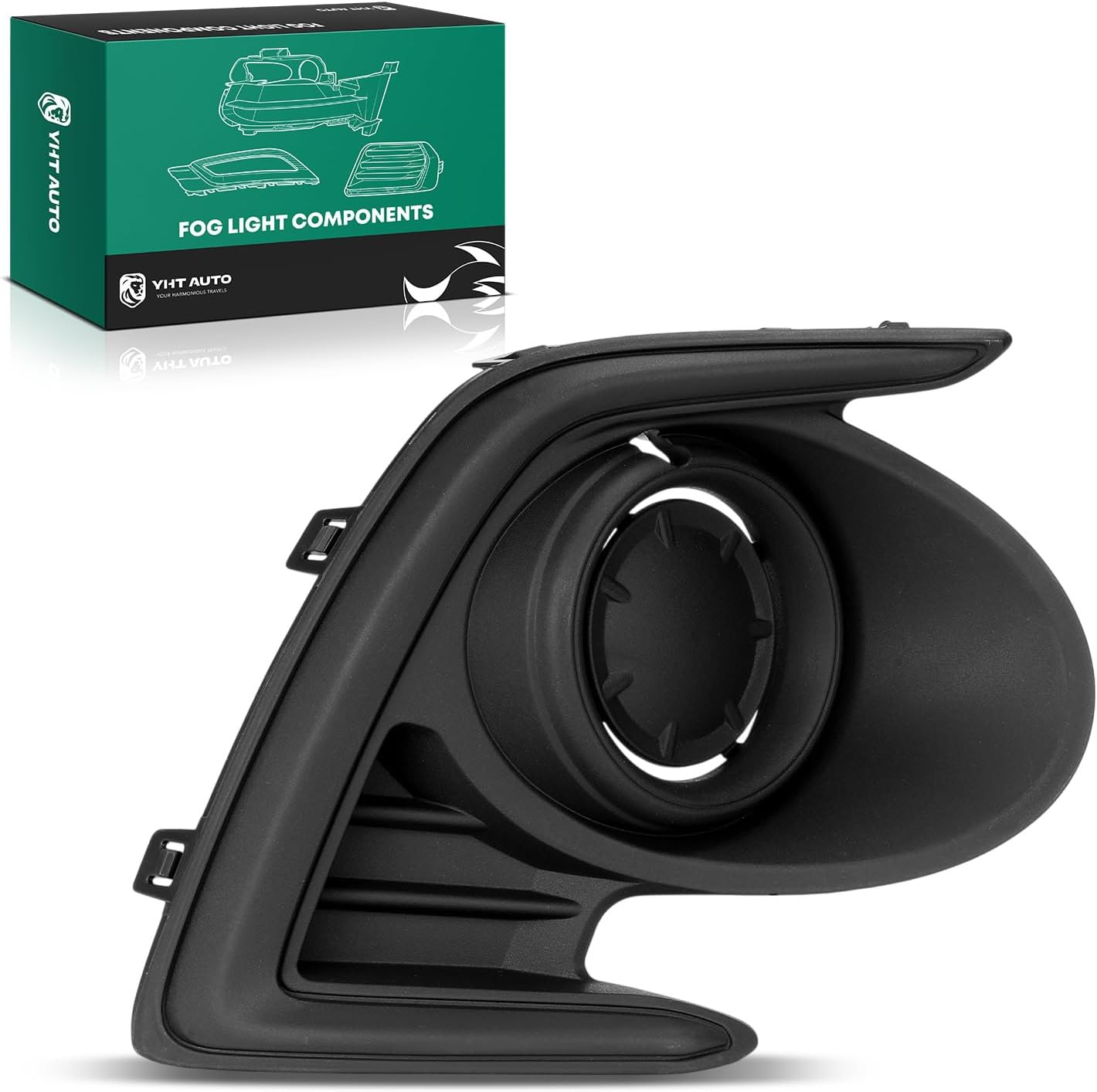 YHTAUTO Fog Light Cover Fits Mitsubishi Mirage G4 2017-2020 Front Bumper Fog Light Bezel Trim Left Driver Side