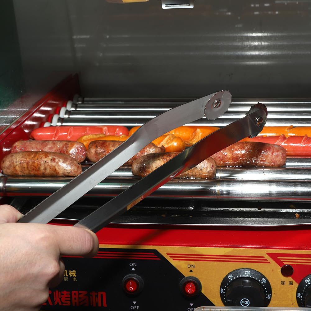 3 Stück Wurstzange für Grill zum Kochen, Lebensmittelzange aus Metall zum Grillen am Grill