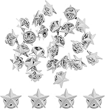 SUPERFINDINGS 24 Pz Platino Spilla a Forma di Stella Pentagramma Lega Spilla Spilla Veterans Day Spilla Premio Militare Spille Labor Day 4 luglio Rial Day Stars Spille