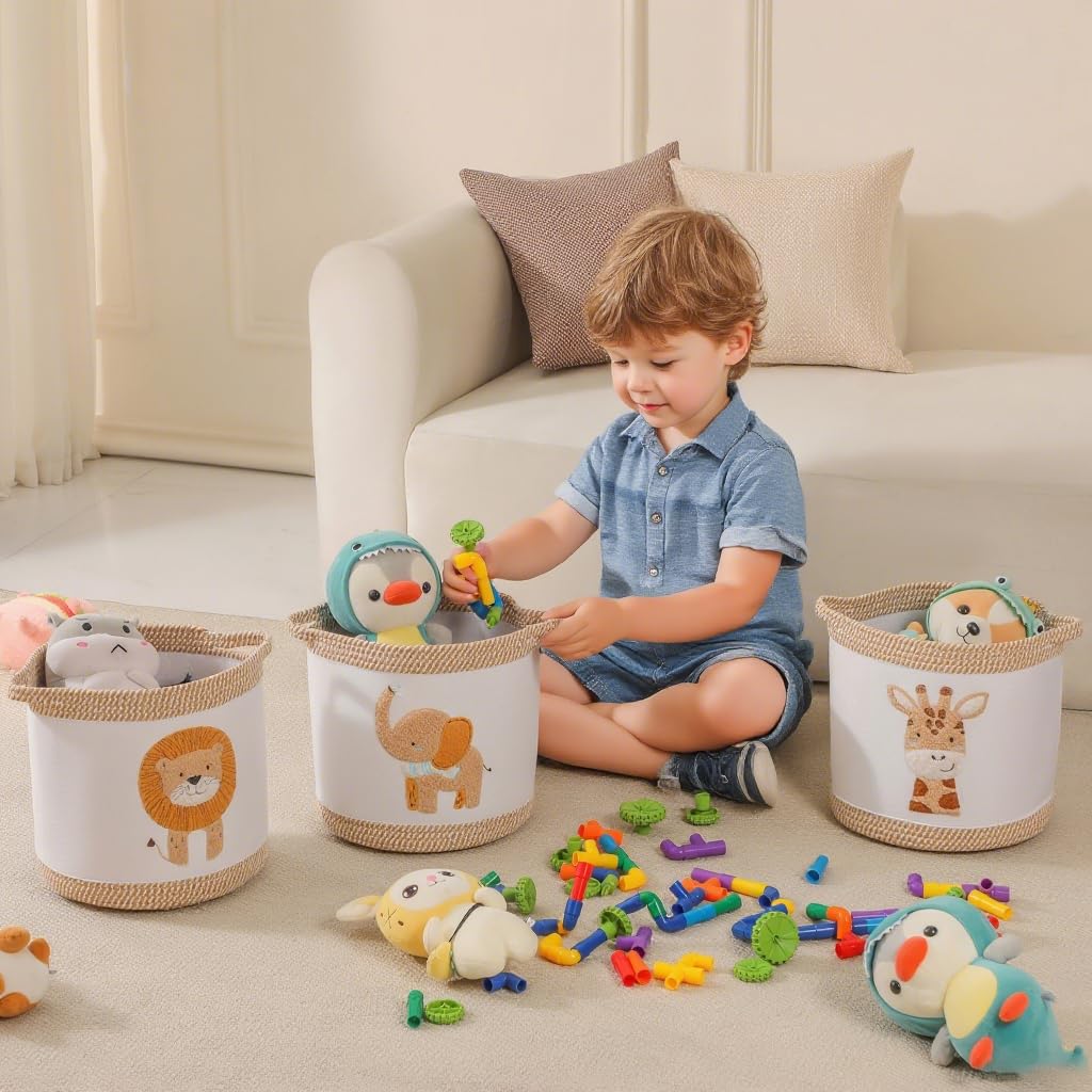 Tidelit Baby Toy Storage Box Organiser 3-Pack - Image 2