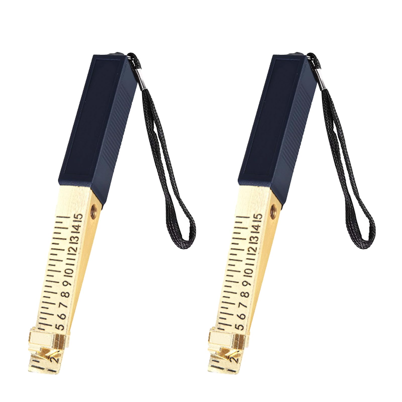 2pcs Fire Door Gap Gauge Checker Tool 1-15mm Feeler Gauges Metric Taper Wedge Shaped Vernier Door Gap Measuring Tool for House Engineering Inspection Flatness (150*15*17mm,Precision:0.5mm)