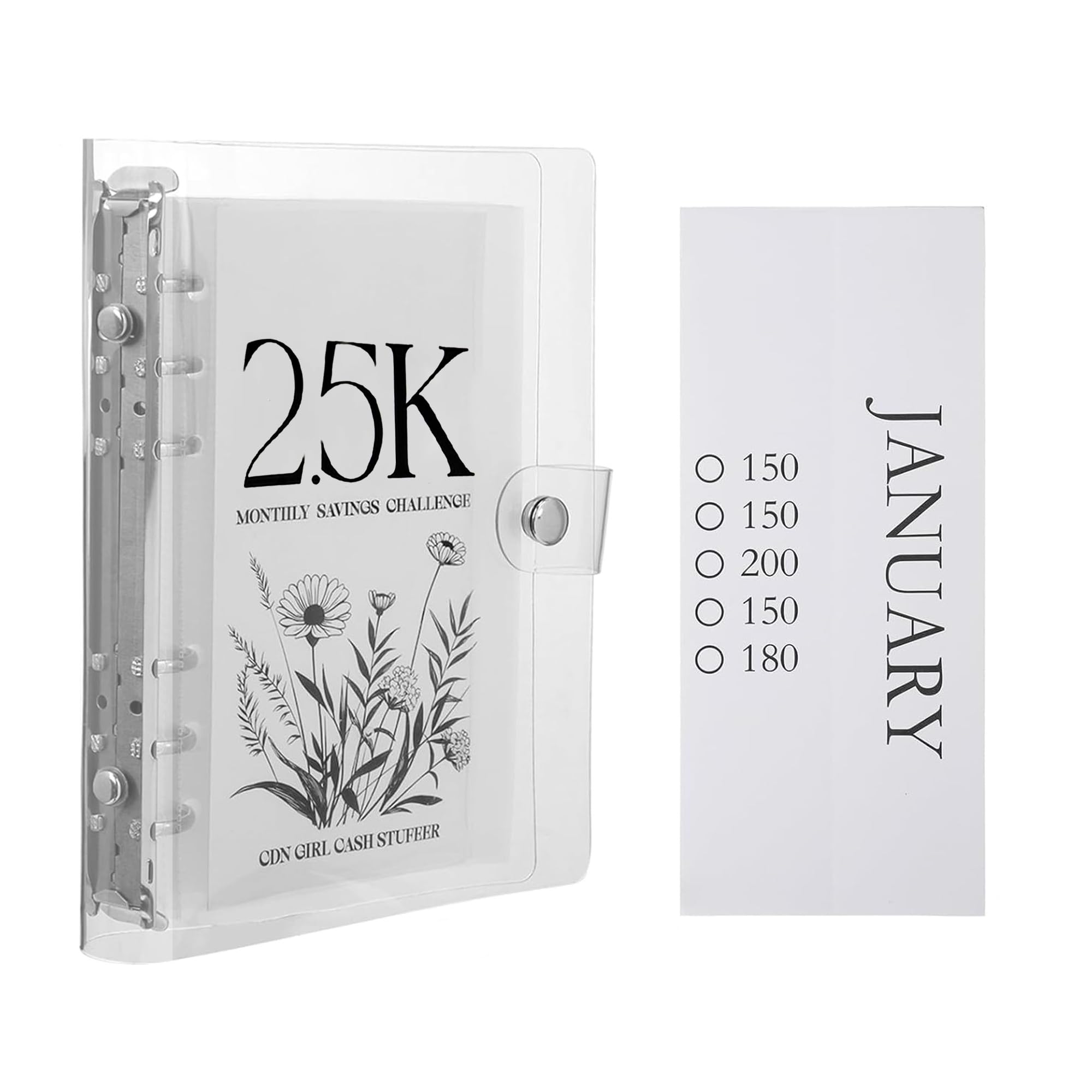 12-Month Envelopes Money Saving Challenge Binder,New 10,000 Savings Challenge Book, Cash Envelope Challenge Binder Kit, Money Saver Budget Binder Book