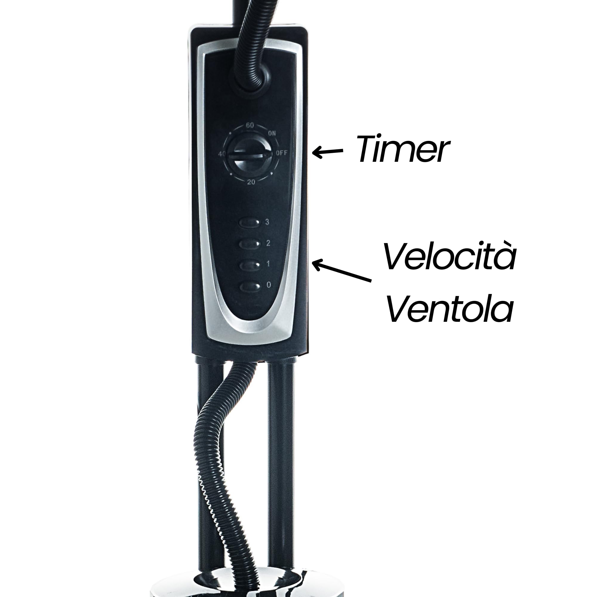 Innoliving Ventilatore a Piantana con Nebulizzatore INN-531, 3 Velocità, Getto Regolabile, Serbatoio 3L, Oscillazione e Inclinazione Regolabile, Timer 60 Min, Potenza 75W, Base Rotonda, Design Classic
